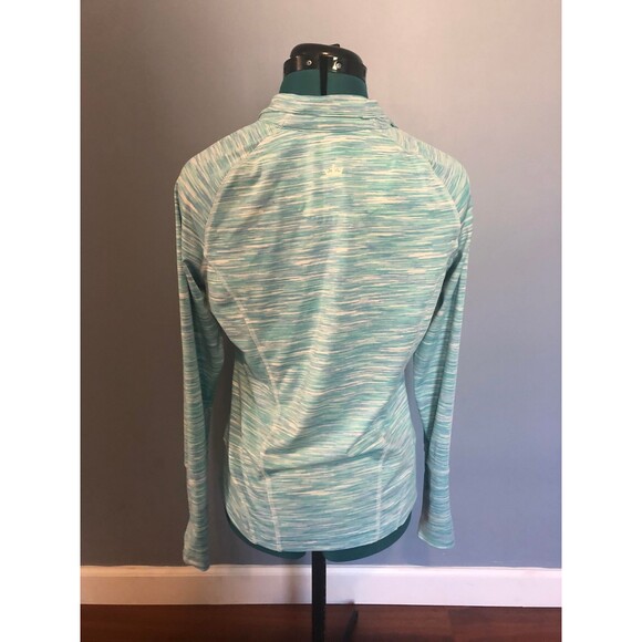 Peter Millar Blue & White Wicking Quarter Zip Pullover, Size M - Picture 4 of 5